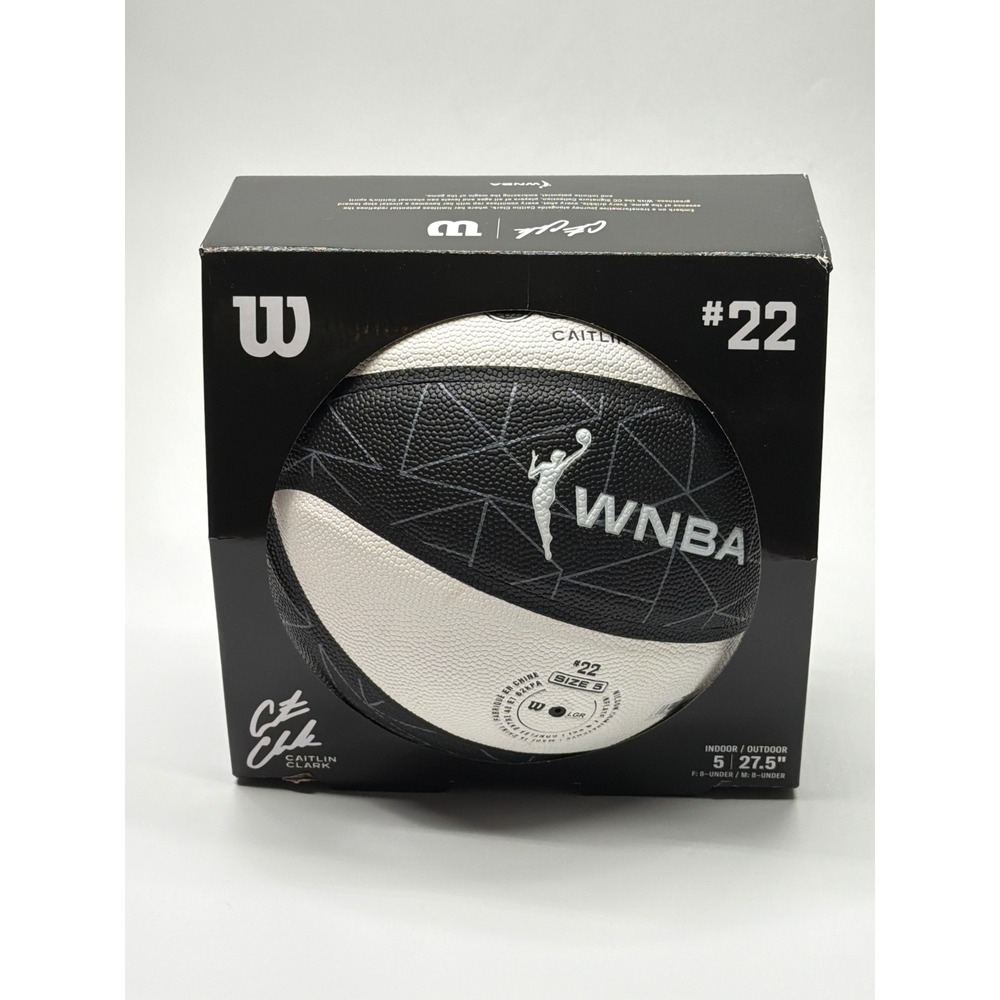 Wilson Caitlin Clark WNBA Signature Series Basketball Size 5 Black White #22 NEW